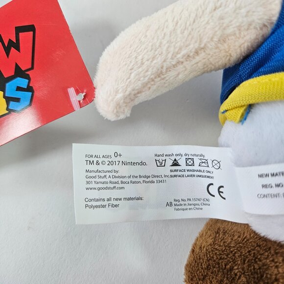 Super Mario Toad Plush Official 10.5" Mushroom Toad Toy USA 2017 New With Tags - Picture 5 of 6